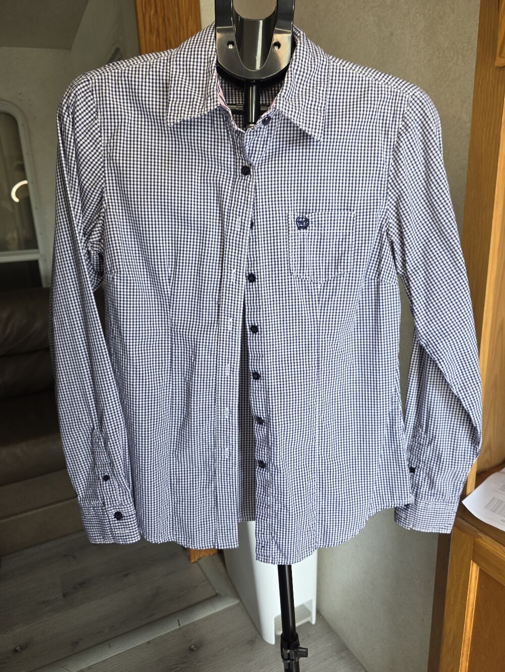 Cinch Navy and White Button-Down